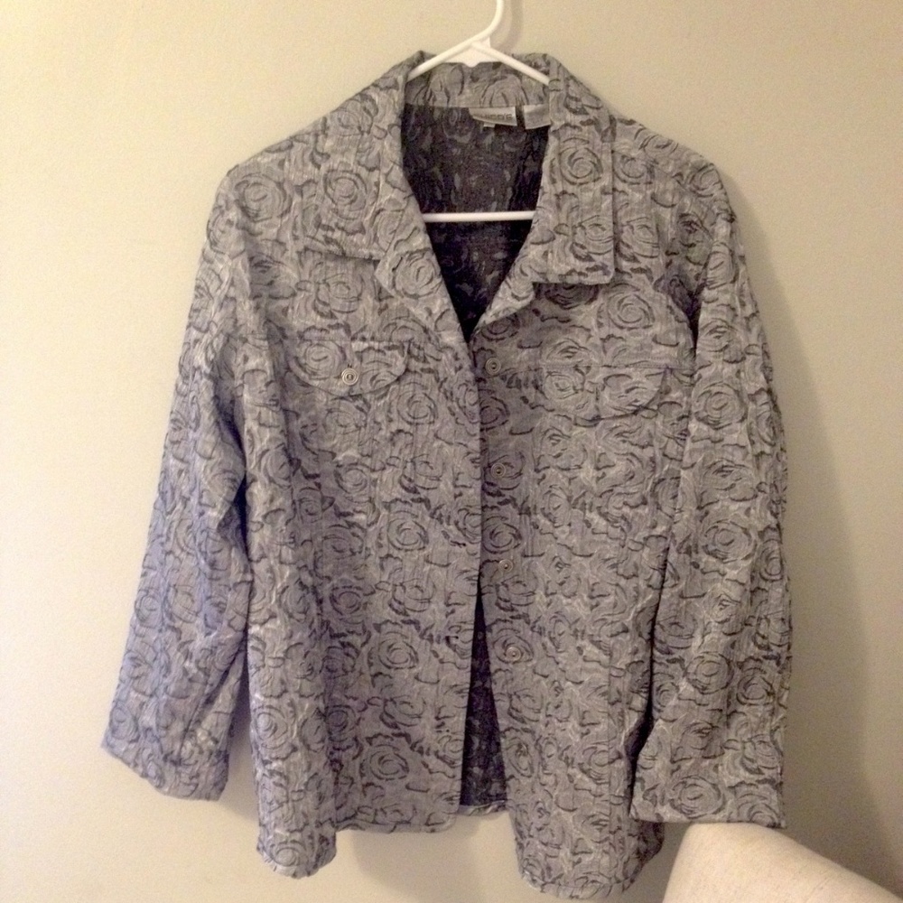 Chico's Silver Rose Jacket